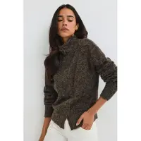 Gina Tricot  - Alpaca funnel knitted cardigan - Neuletakit - Beige - XL - Naiset