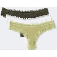 Gina Tricot  - 3-pack soft brazilian - alushousut 3-pack - Valkoinen - S - Naiset