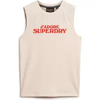 Superdry for woman. W6011834A Sport Luxe Graphic T-shirt pink (S), Casual, Cotton, Sleeveless / Straps