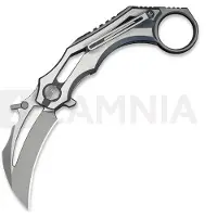 We Knife Cryonix WE24070-4 Two-Tone Stonewashed Satin M390, Blue &amp; Satin Titanium, pocket knife