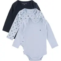 Tommy Hilfiger Bodyt p/h - 3 kpl - Sky Blue Raidat - - 62 - Bodyt P/H