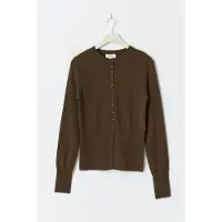Gina Tricot  - Shaped knitted wool cardigan - Neuletakit - Ruskea - XS - Naiset