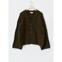 Gina Tricot  - Alpaca blend knitted cardigan - Neuletakit - Ruskea - XS - Naiset