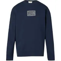 Calvin Klein Jeans Ls 350Terry Eu Clvin Box Logo Cn - Navy - XL