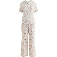Cath Kidston Pyjama ecru / kullankeltainen / tummanvihreä / vaaleanpunainen