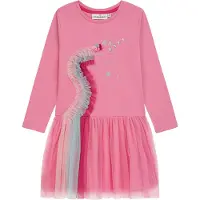 DANAMADE Mekko 'Blenda' vaaleansininen / vadelma / vaalea pinkki / hopea