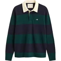 Gant Barstriped Lambswool Rugger - Green - S