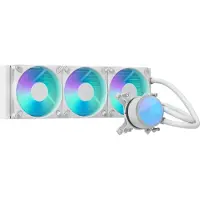 Fractal Design Radius 360 RGB White, 360mm AIO-nestejäähdytysratkaisu prosessorille, valkoinen