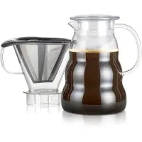Bodum Kaffebryggare - - Melior - Permanent filter i rostfritt stål - 8 koppar - 1,0 l - Transparent
