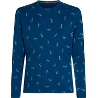 Icebreaker Men Merino 200 Oasis LS Crewe Snow Day AOP Atlantis/Topaz/Aop - XXL