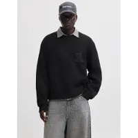Jack & Jones Jcolegacy Knit Jacquard Crew Neck - Black - L