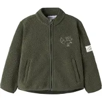 Name it Nmmowe Ls Nreg Teddy Card - Khaki green - 110