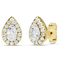 Midem Amsterdam timanttikorvakorut 0.75ct keltakulta
