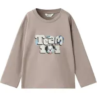 Mango KIDS Paita 'TEAMDAL' tummabeige / vaaleansininen / pastellinvihreä / valkoinen
