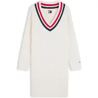Tommy Hilfiger Tjw Cable Rwb Sweater Dress Ext - Cream - L