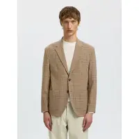 Selected Slmreg-Hugo Check Blz - Beige - 52