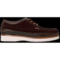 Ralph Lauren for man. 812P15874001 Brown Ranger leather moccasins (46), 1 to 3 cm, Laces, Casual