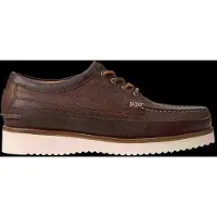 Ralph Lauren for man. 812P15873001 Ranger brown leather moccasins (44), Flat, None, Casual