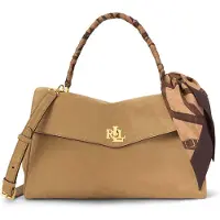 Ralph Lauren Farrah Käsilaukku Nahka 33 cm Ruskea