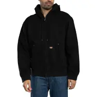 Dickies Men's Unlined Canvas Hooded Bomber Black L