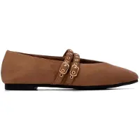 Xti for woman. 14640503-TAUPE Ballet flats 146405 brown (38), Buckle, Casual