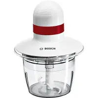 Bosch MMRP1000 -teholeikkuri, 0,8 L, 400 W, punainen, läpinäkyvä, valkoinen