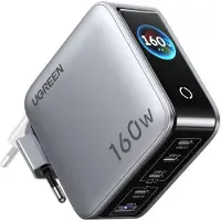 UGREEN Nexode Pro 160W 5-Port GaN Fast Charger with Smart Display (Incl. USB-C Cable)