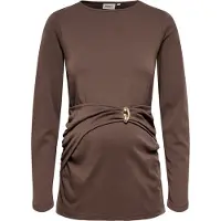 ONLY Maternity Olmevalyn L/S Boatneck Top Jrs - Brown - XXL