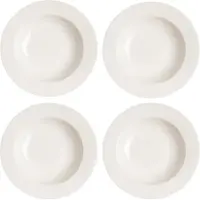 Scandi Living Kalk-lautanen, syvä, 23 cm 4-pack valkoinen