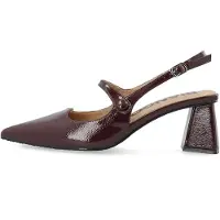 Bianco Biamaralyn Heart Mary Jane Slingback Faux Leather - Burgundy - 36