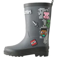 Next Kumisaappaat 'Minecraft' harmaa / vaaleanharmaa / roosa / punainen