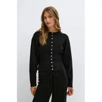 Gina Tricot  - Knitted loungewear cardigan - Neuletakit - Musta - S - Naiset