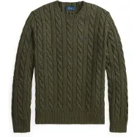 Ralph Lauren Cable-Knit Cotton Sweater - Khaki green - XXL