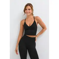 Gina Tricot  - Seamless yoga top - Jooga - Musta - M - Naiset