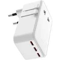 FIXED 70W Travel Charger USB-C/-A - For EU/UK/USA/AUS - White