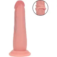 Realrock - kaksinkertaisen tiheyden realistinen dildo (ihonvärinen) - 15,5 cm