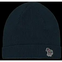 PS by Paul Smith Men Hat Beanie Zebra - Navy - ONE SIZE