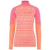 Kari Traa Women's Malia Half Zip Bubblegum Kerrasto yläosat XL