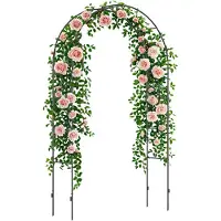 Aosom Black Metal Rose Arch kiipeilykasveille 140x40x240 cm