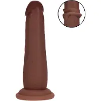 Realrock - kaksitiheyksinen realistinen dildo (ruskea) - 15,5 cm
