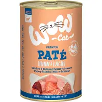 WOW Cat 12x400g Adult kana & lohi kissan märkäruoka