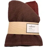 Sabor - Home keittiöpyyhe 70x50 cm 2 kpl ruskea/viininpunainen