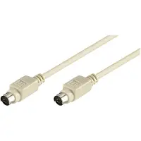 Wentronic Goobay - Näppäimistö- ja hiirikaapeli - PS/2 (uros) - PS/2 (uros) - 2 m - pyöreä - harmaa