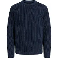 Jack & jones Jjedover Knit Crew Neck Jnr - Navy - 164