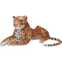 vidaXL Leopardi pehmolelu Ruskea XXL