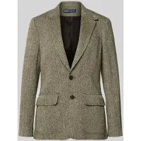 Ralph Lauren Single-Breasted Herringbone Blazer - Brown - 38