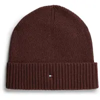 Tommy Hilfiger Th Flag Pima Cotton Beanie - Burgundy - ONE SIZE
