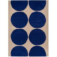 Marimekko Isot Kivet villamatto Blue, 200x280 cm