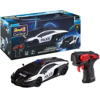 Revell RC Lamborghini Aventador Police Remote Controlled Car 2.4 GHz LED 10 km/h 1:24 30 m 24664