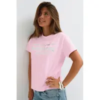Gina Tricot  - 14+ printed tee - topit - Pinkki - S - Naiset